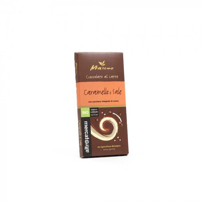 Mascao - Cioccolato Al Latte con Caramello e Sale - Bio 100 g