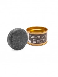 Puro-Pure-Io shampo solido purificante Semi di Lino e Carbone di Cocco
